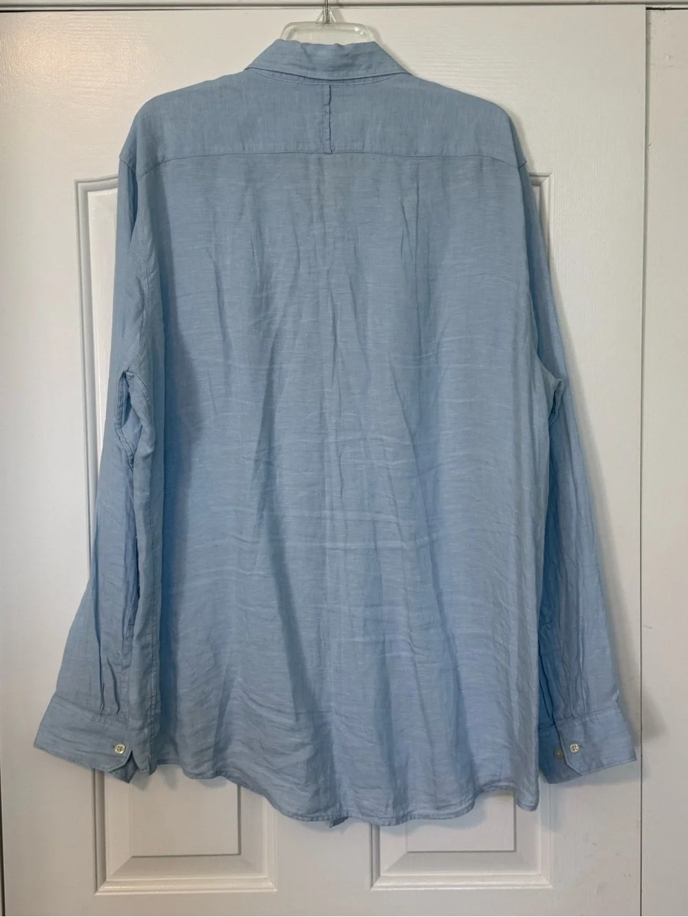 Banana Republic 100% Linen Button Down Shirt Blue Men’s XL Long Sleeve Casual